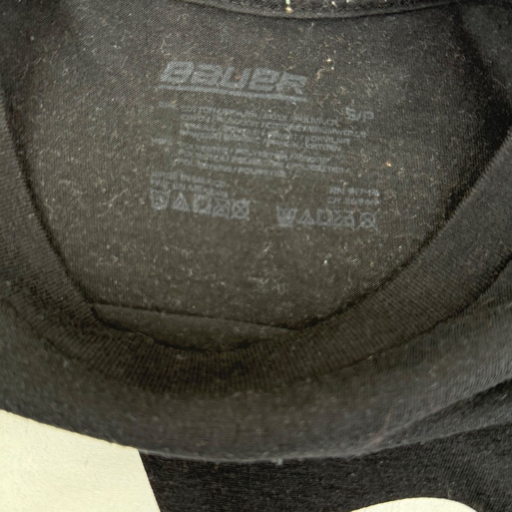 Bauer Hockey T Shirt Black White Logo Short Sleeve Casual Athletic Men S - Picture 4 of 8